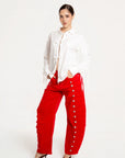 Jeans Wide Leg Imperial Rojo