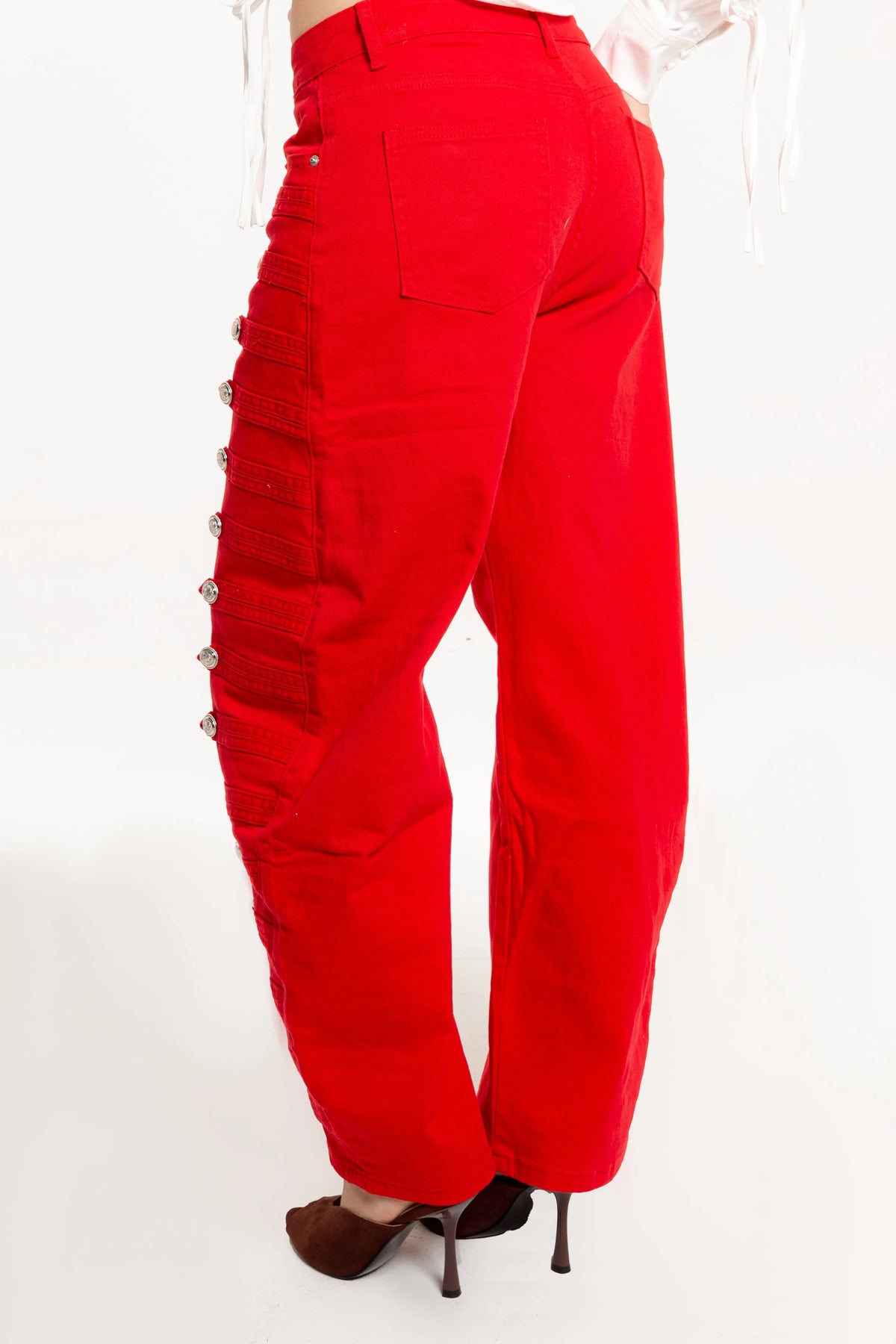 Jeans Wide Leg Imperial Rojo