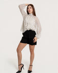 Blusa Olivia Polka Dot Ivory
