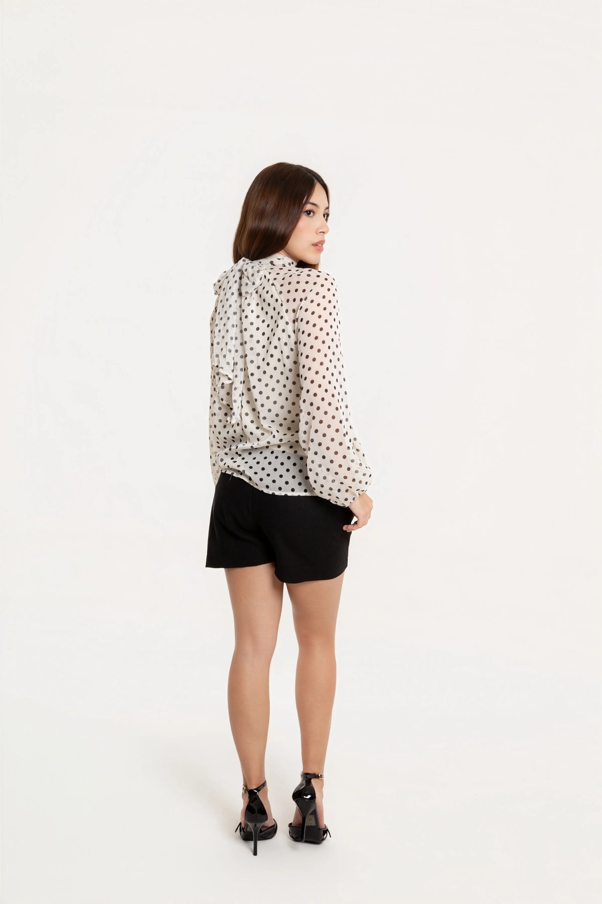 Blusa Olivia Polka Dot Ivory