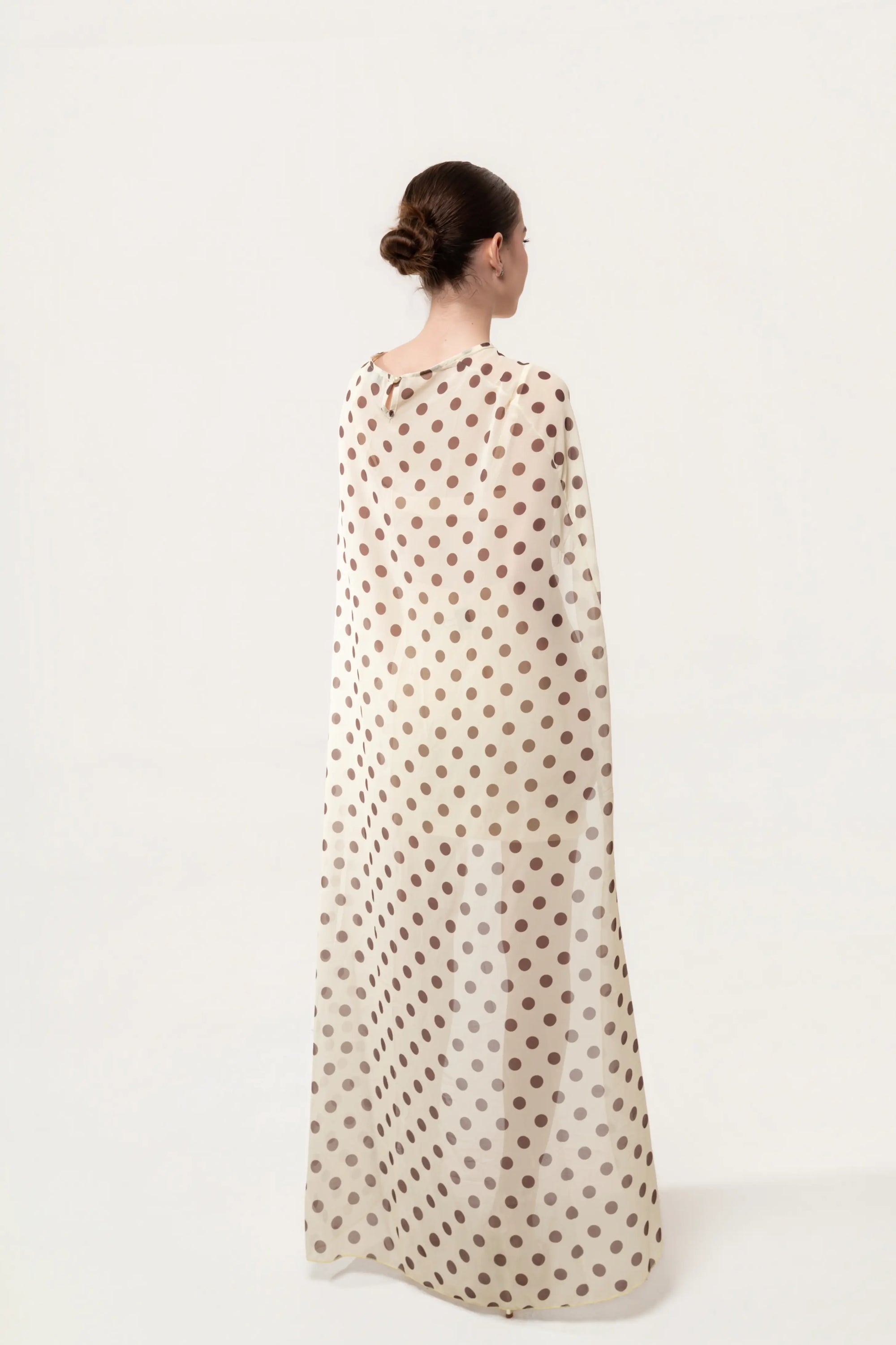 Conjunto Top Capa y Falda Ivory Dots Amarillo