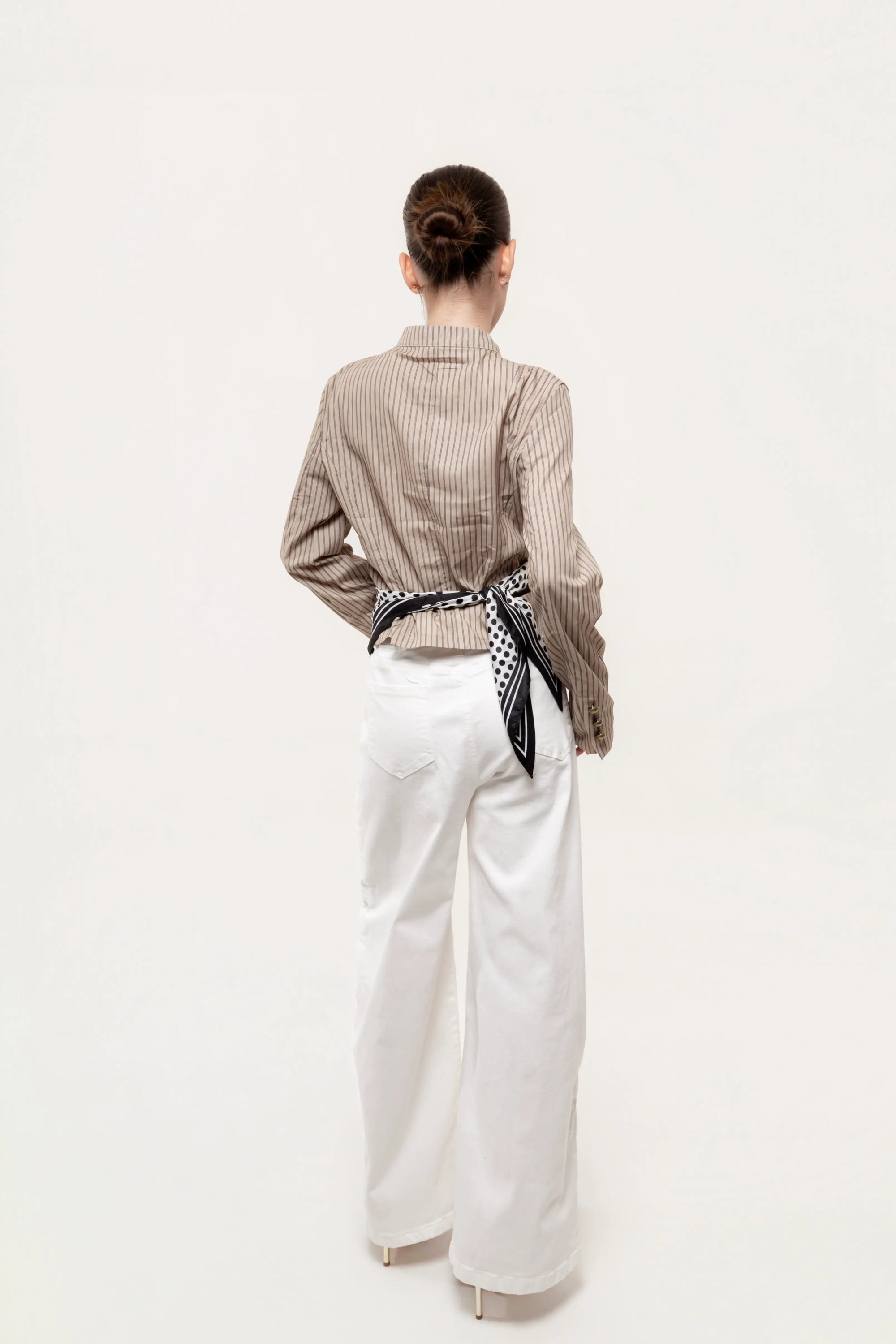 Chaqueta Sastre de Rayas Camel
