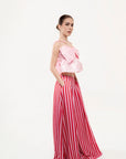 Pantalón Palazzo Rayas Fucsia y Rosa