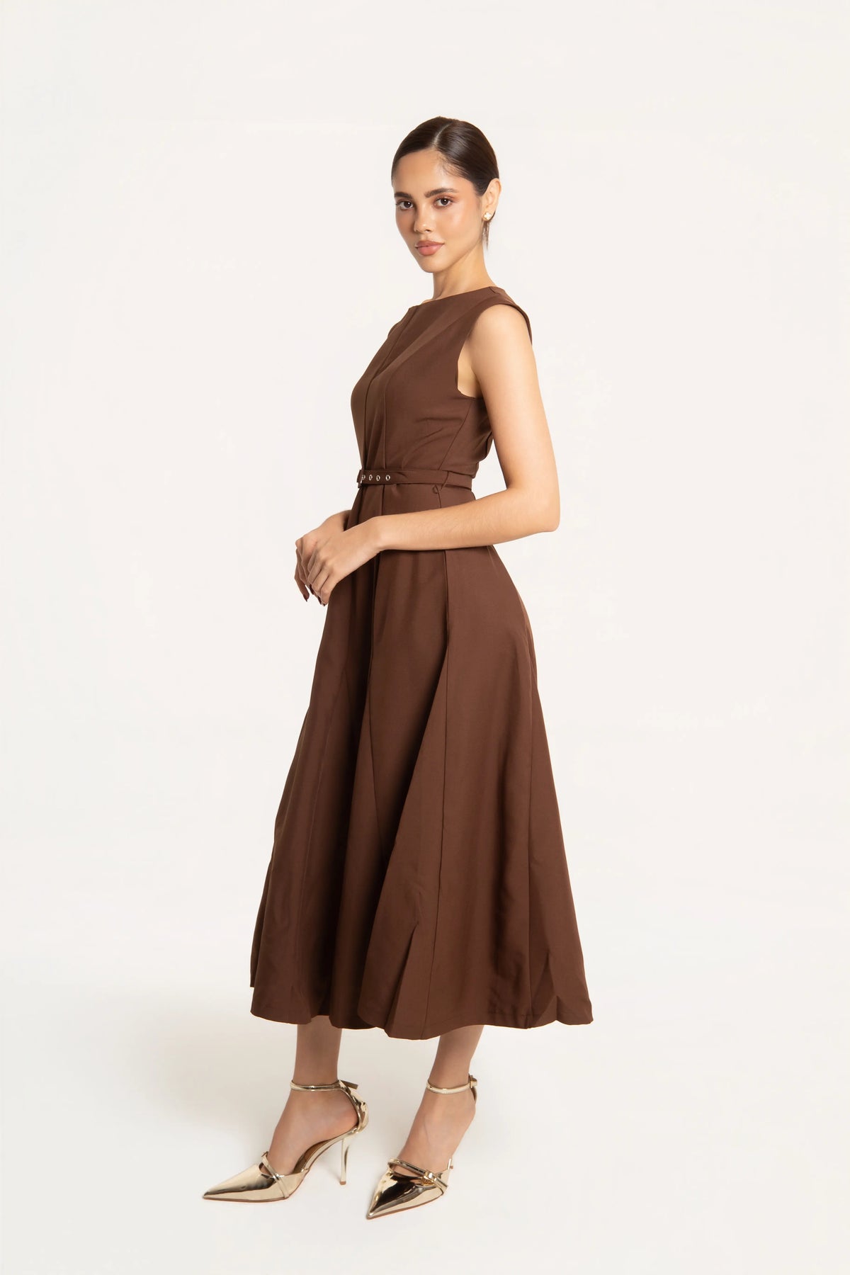 Vestido Midi Verona Chocolate