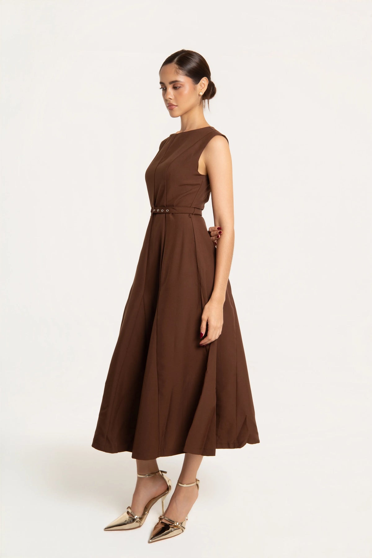 Vestido Midi Verona Chocolate