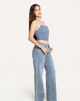 Jeans Wide Leg Estelar Azul