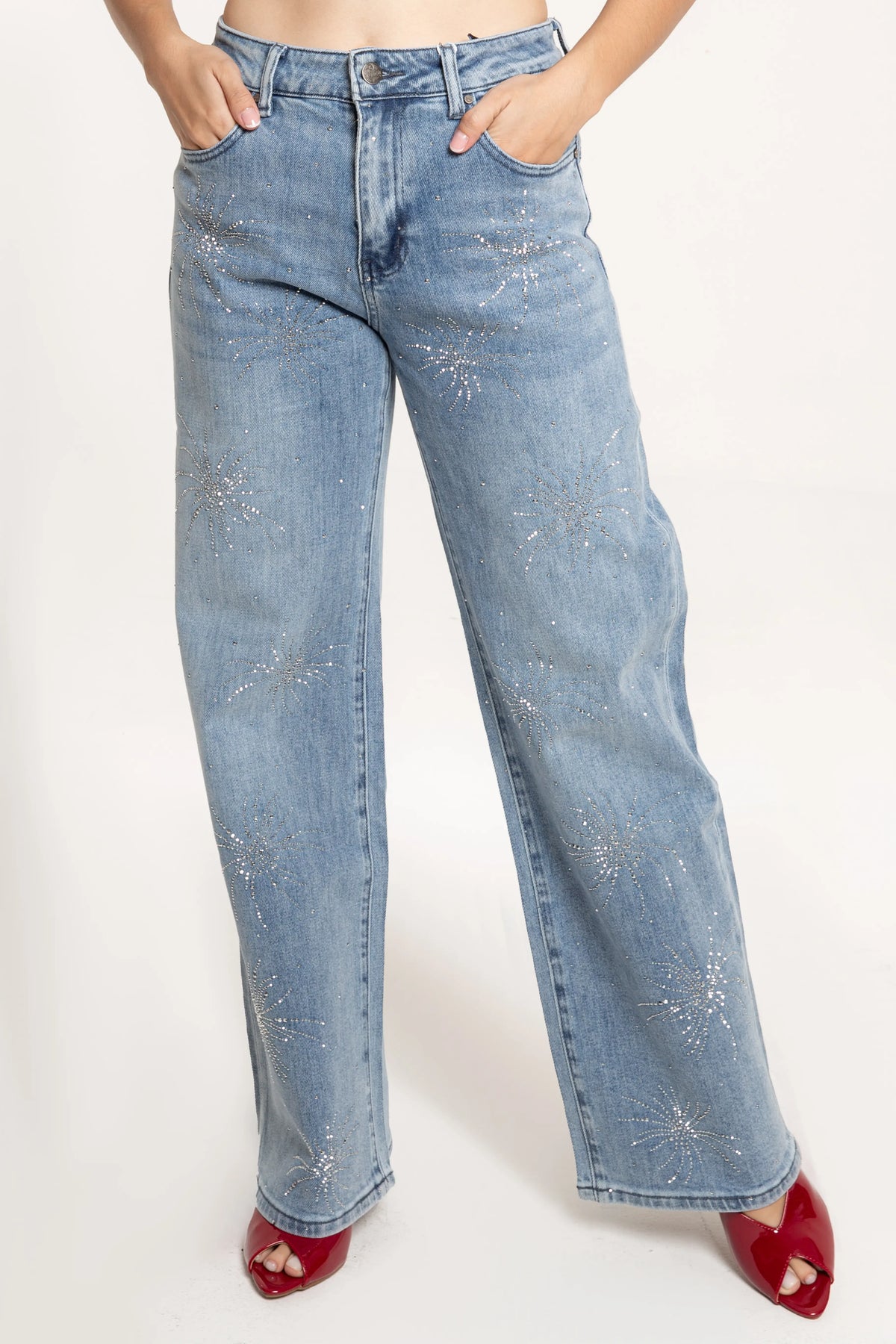Jeans Wide Leg Estelar Azul