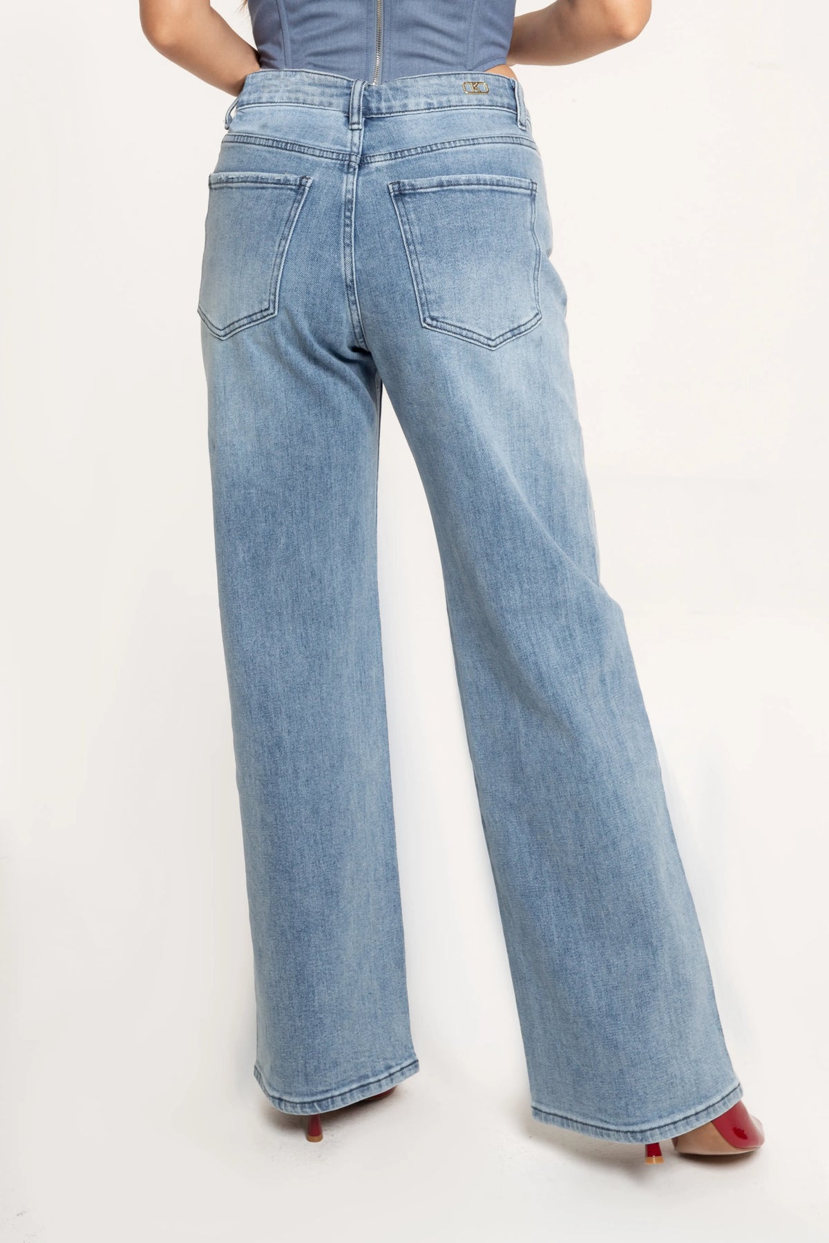Jeans Wide Leg Estelar Azul