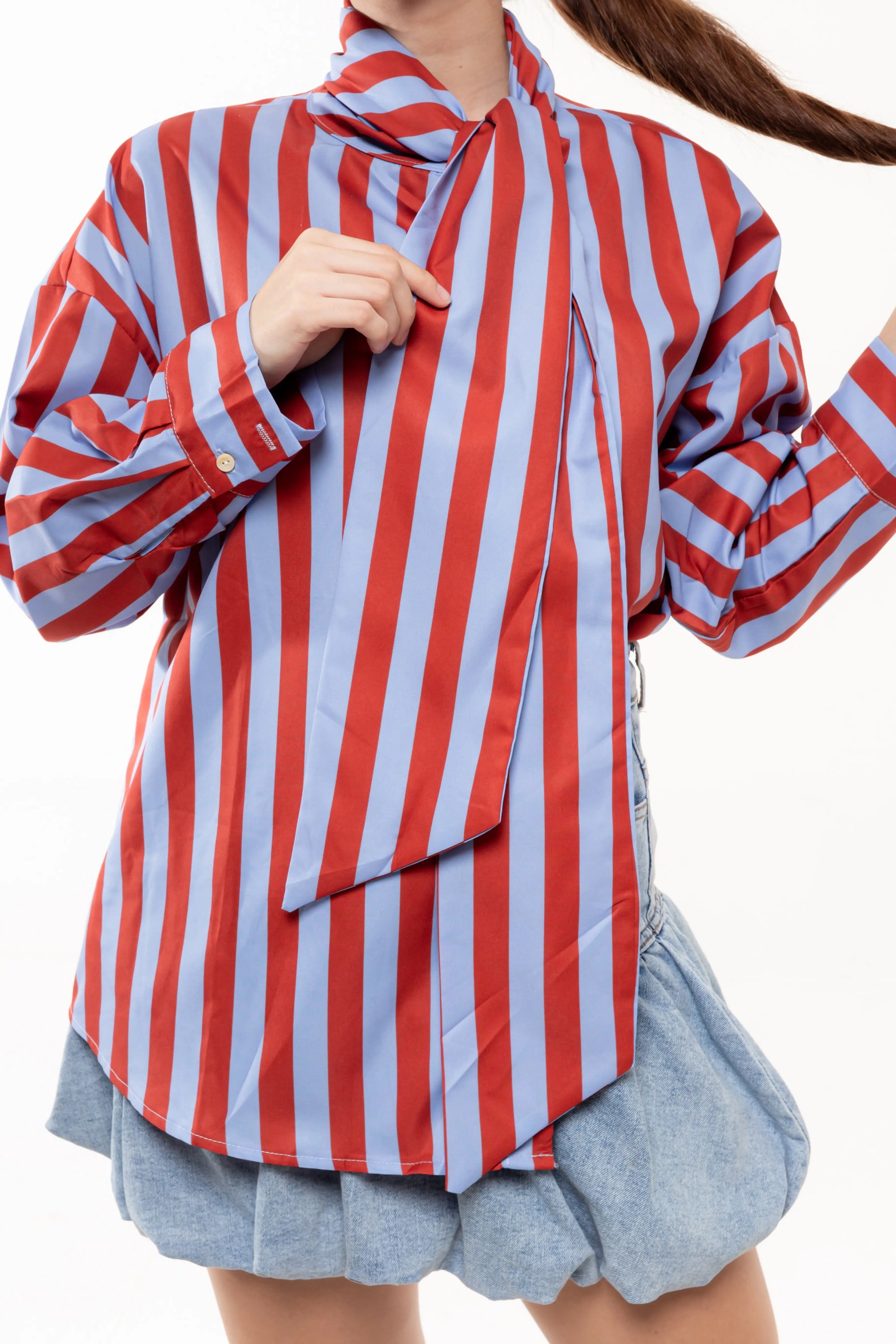 Blusa de Rayas Azul y Rojo