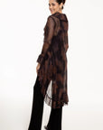 Maxiblusa Isabella Chocolate con Volantes