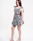 Vestido Corto Animal Print Cebra