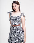 Vestido Corto Animal Print Cebra