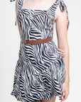 Vestido Corto Animal Print Cebra