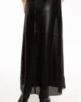 Falda Maxi Celeste con Lentejuelas Negro