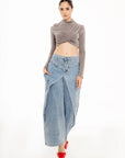 Jeans Alessandra Wide Leg con Diseño Asimétrico