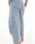 Jeans Alessandra Wide Leg con Diseño Asimétrico