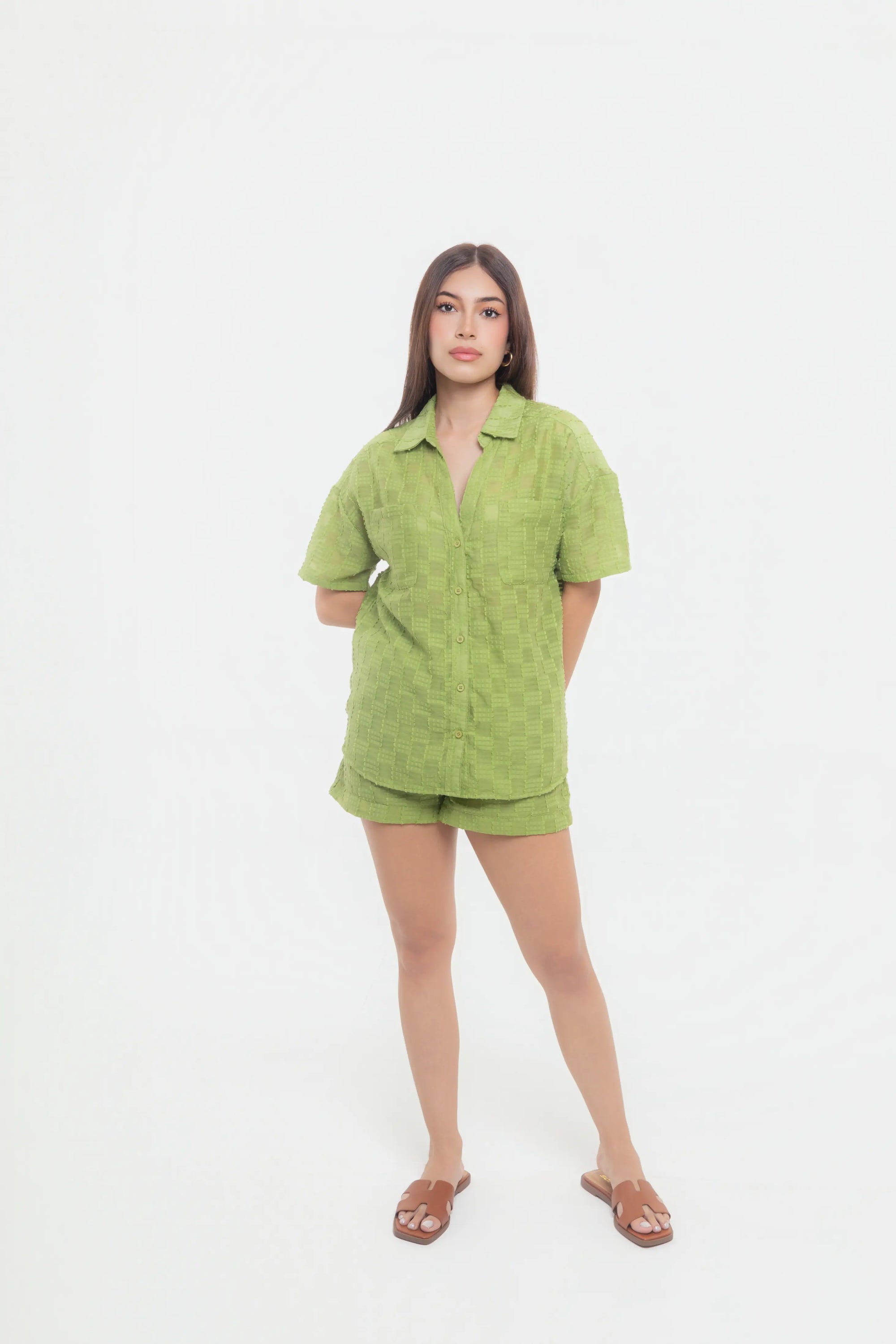 Conjunto Verde de Camisa y Short