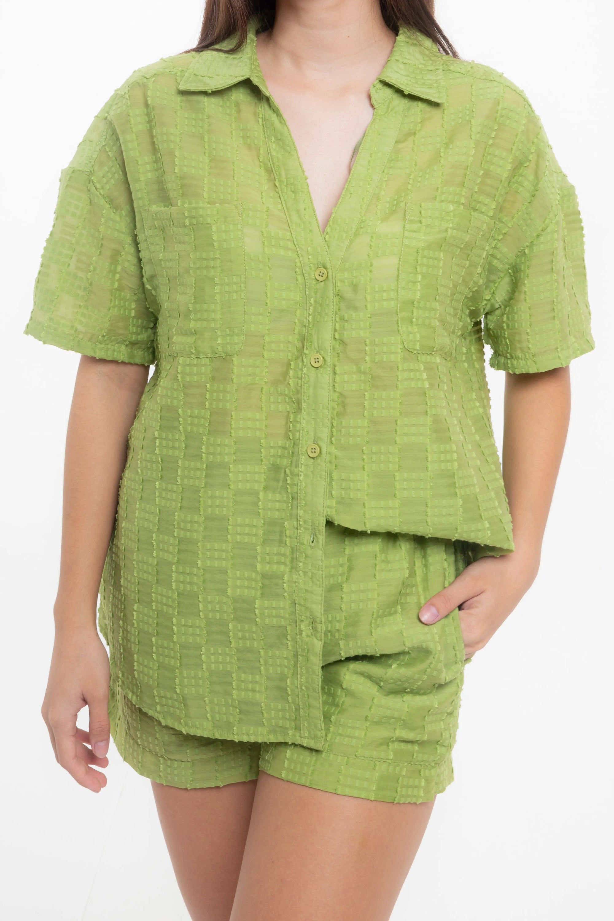 Conjunto Verde de Camisa y Short