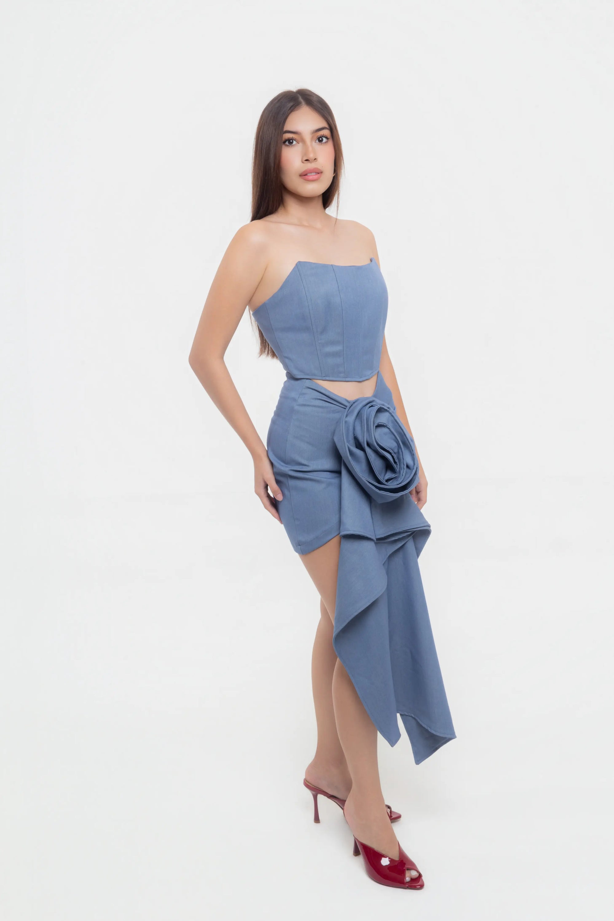 Conjunto Strapless Azul