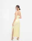 Vestido Largo de Lentejuelas Amarillo