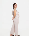 Conjunto Beige con Volantes