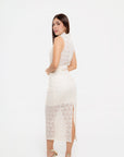 Vestido Midi Blanco Encaje