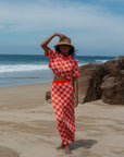 Conjunto Blusa y Falda Naranja Estapado