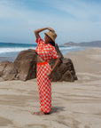 Conjunto Blusa y Falda Naranja Estapado