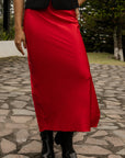 Falda Larga Rojo