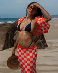 Conjunto Blusa y Falda Naranja Estapado