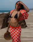 Conjunto Blusa y Falda Naranja Estapado