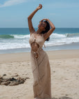 Kimono Largo Punto Beige