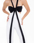 Jumpsuit Bicolor Blanco Negro