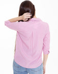 Blusa Rosa con Pañuelo de Lunares