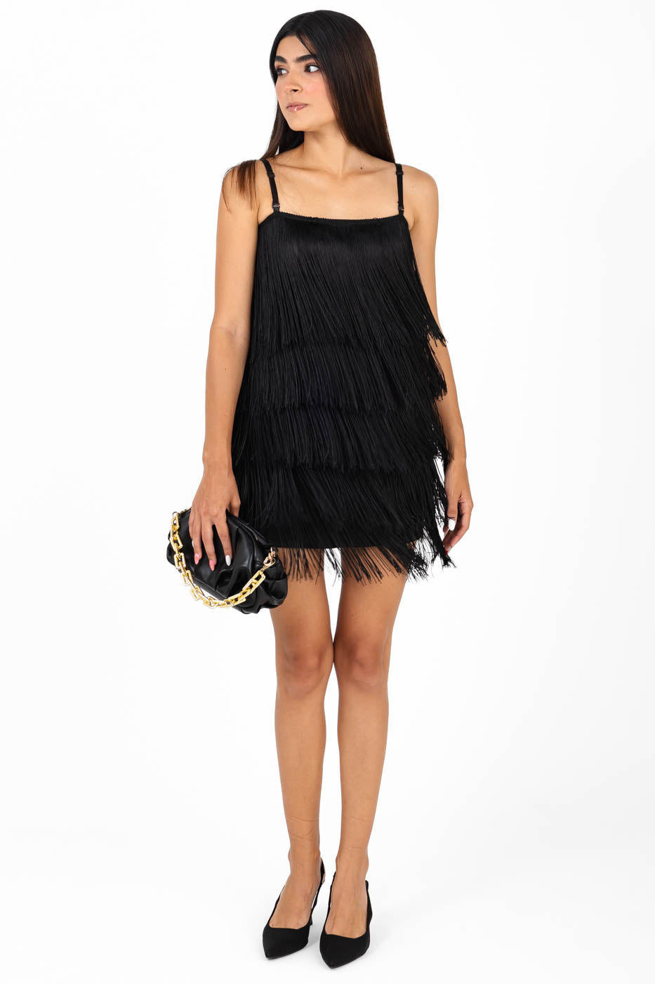 Vestido Negro Barbas