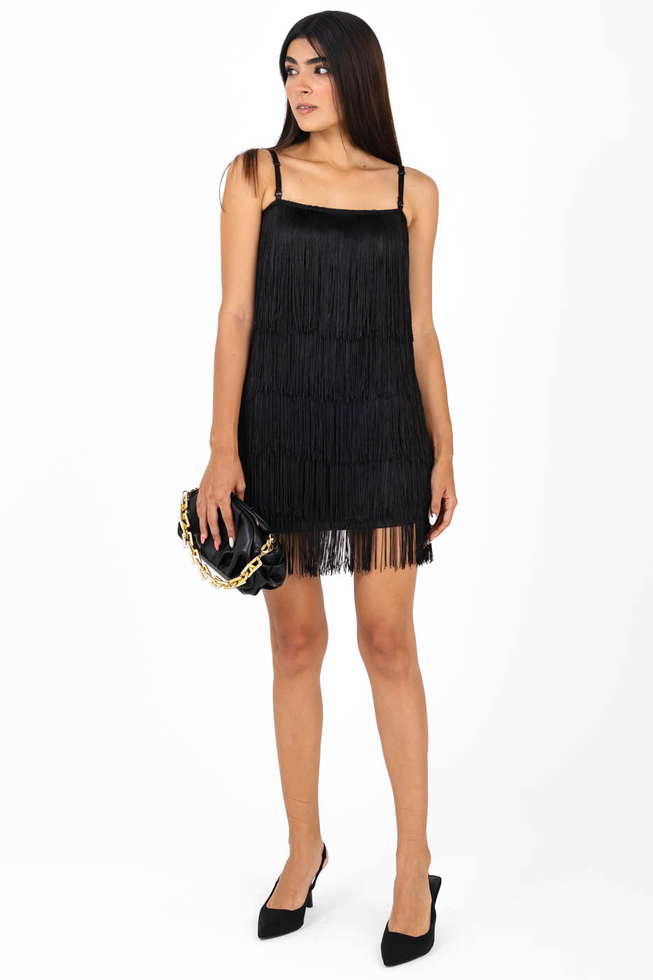 Vestido Negro Barbas