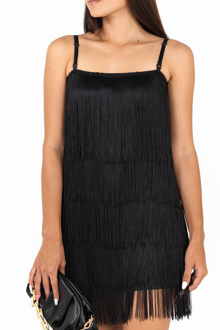 Vestido Negro Barbas