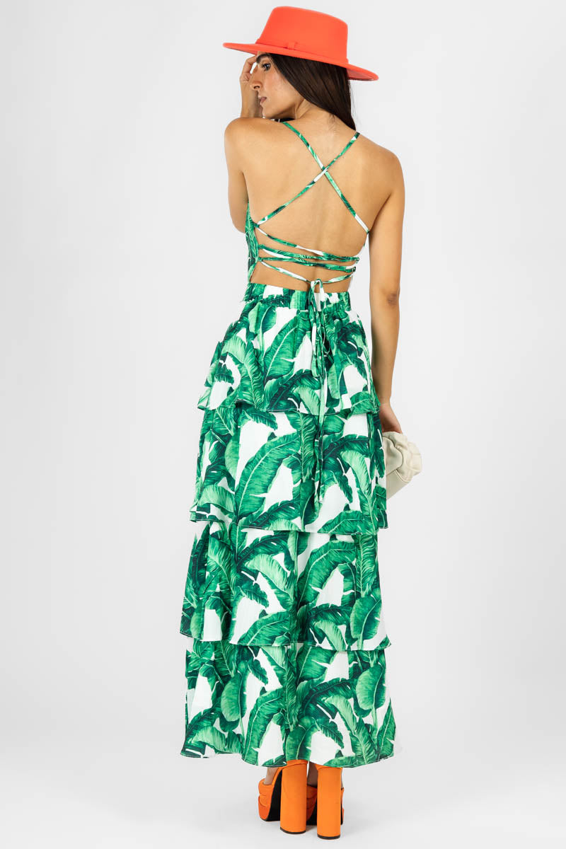 Vestido Verde Hojas