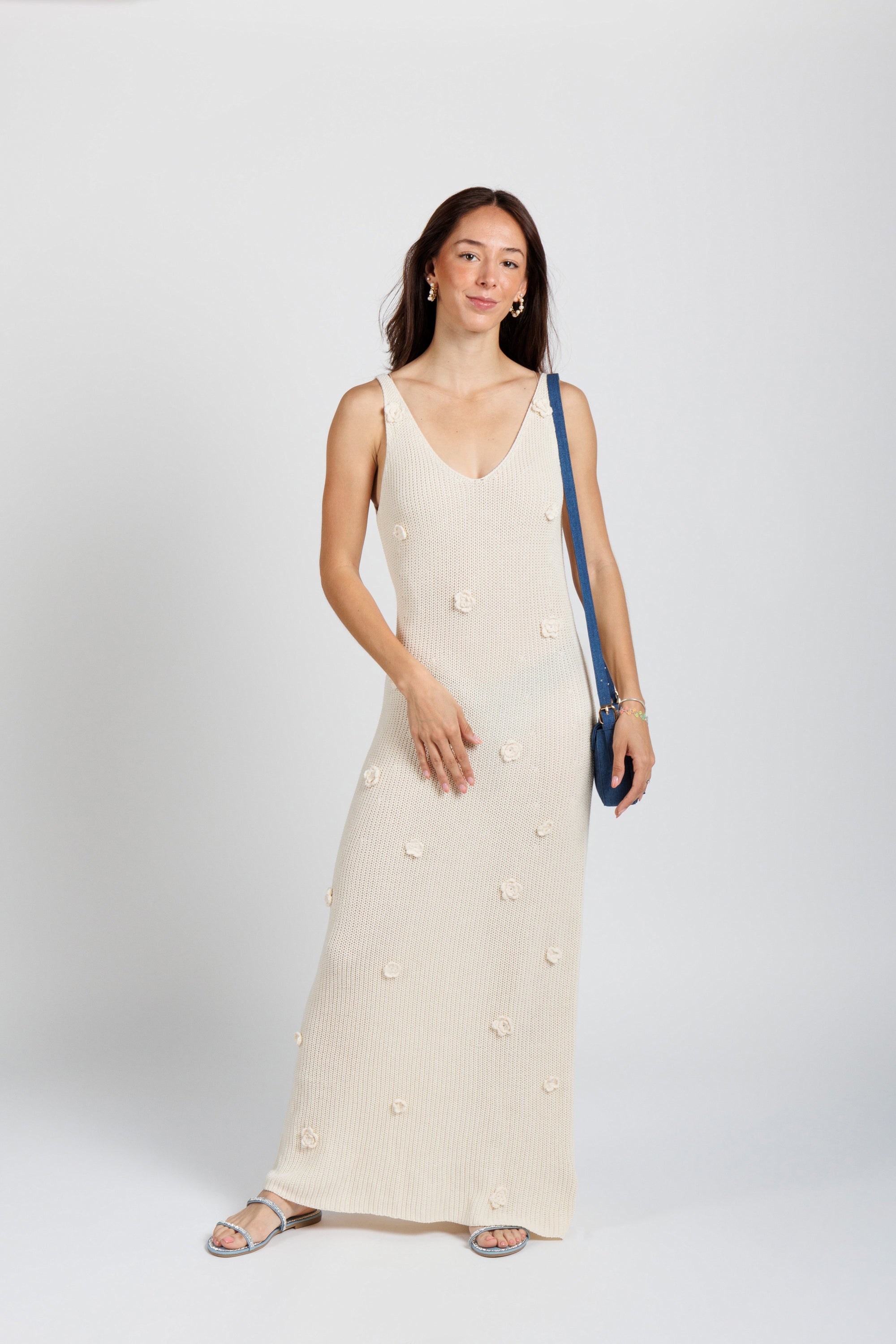 Vestido Tejido Beige