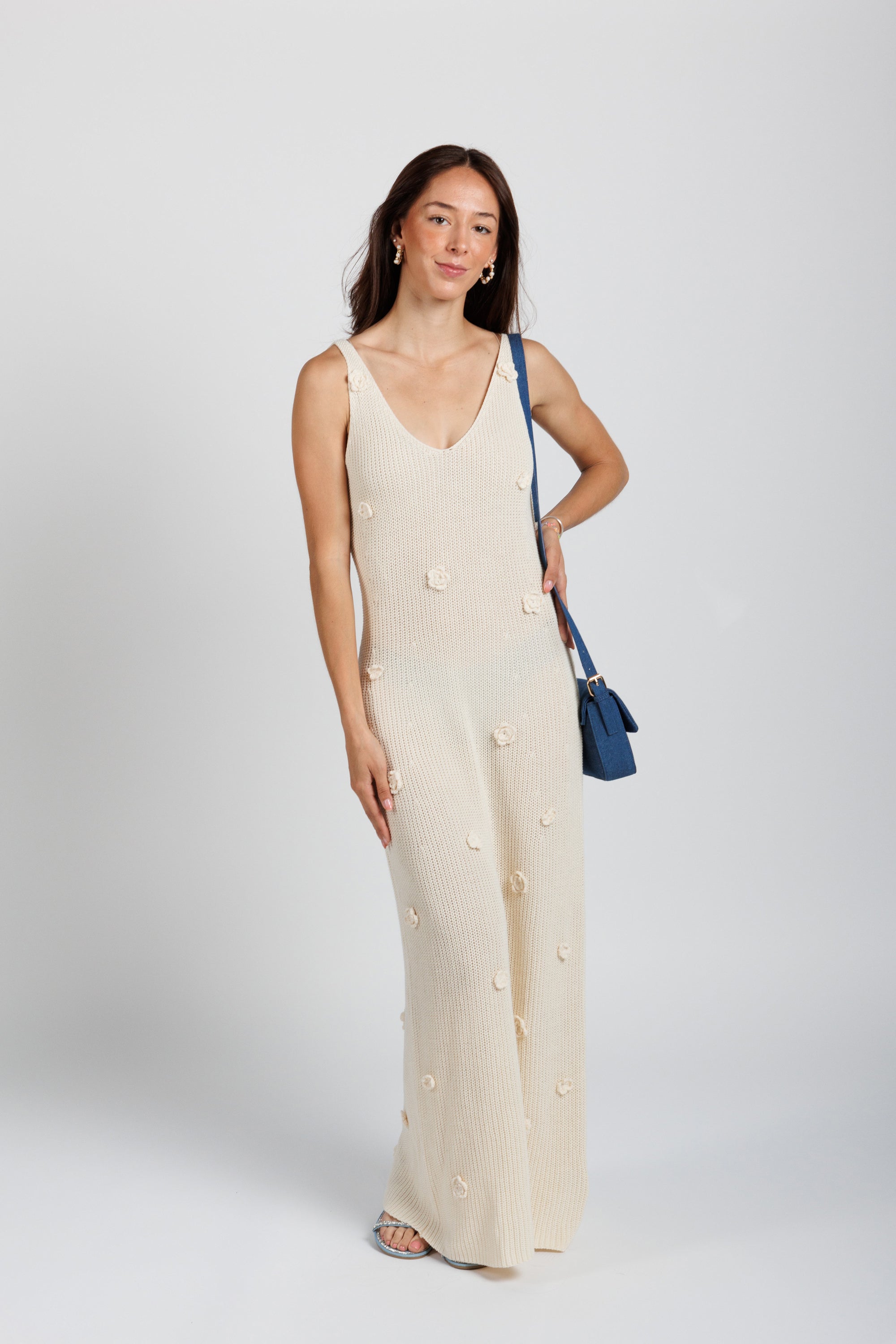 Vestido Tejido Beige