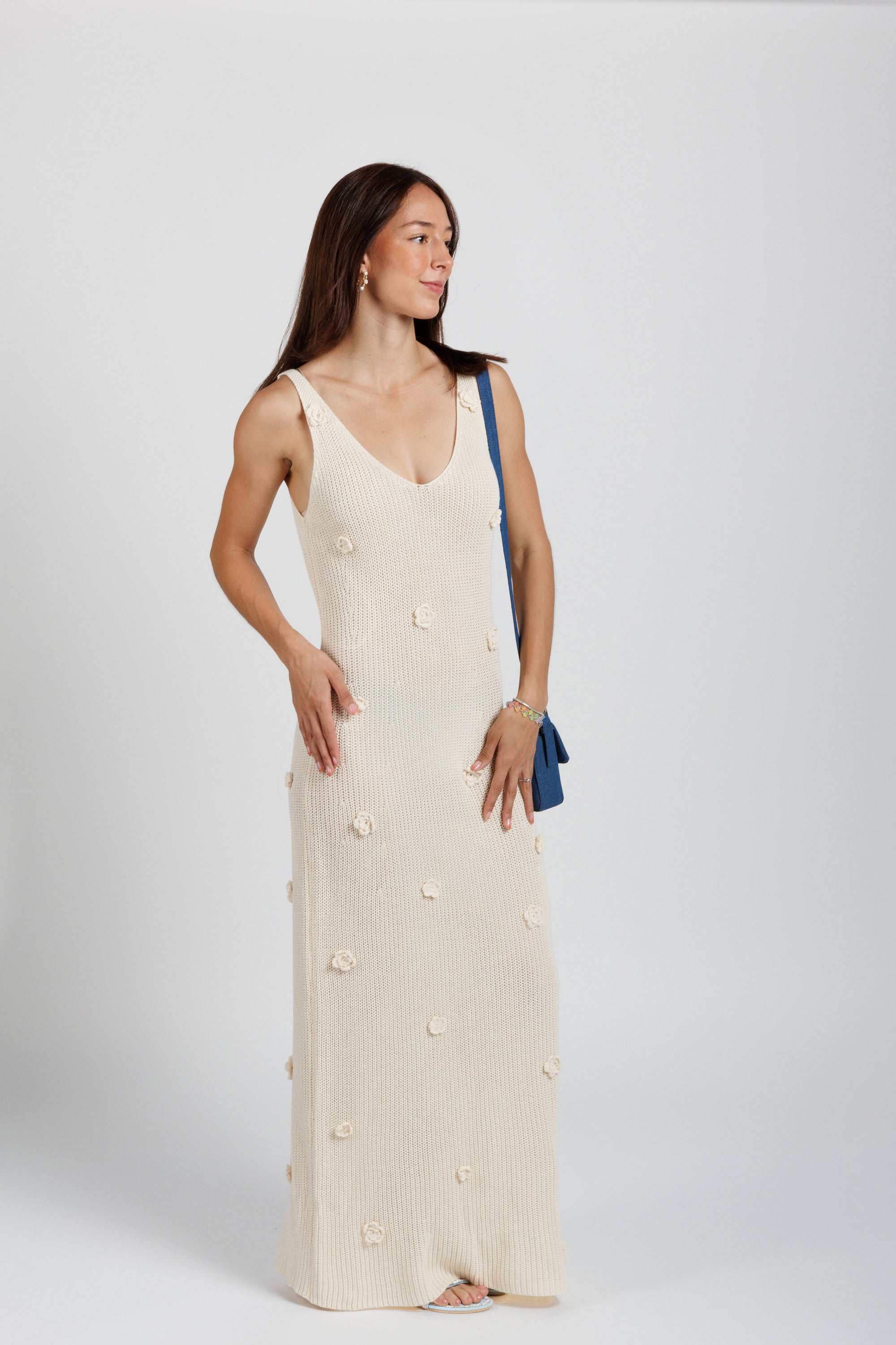 Vestido Tejido Beige