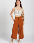 Crop Top Cebra Beige