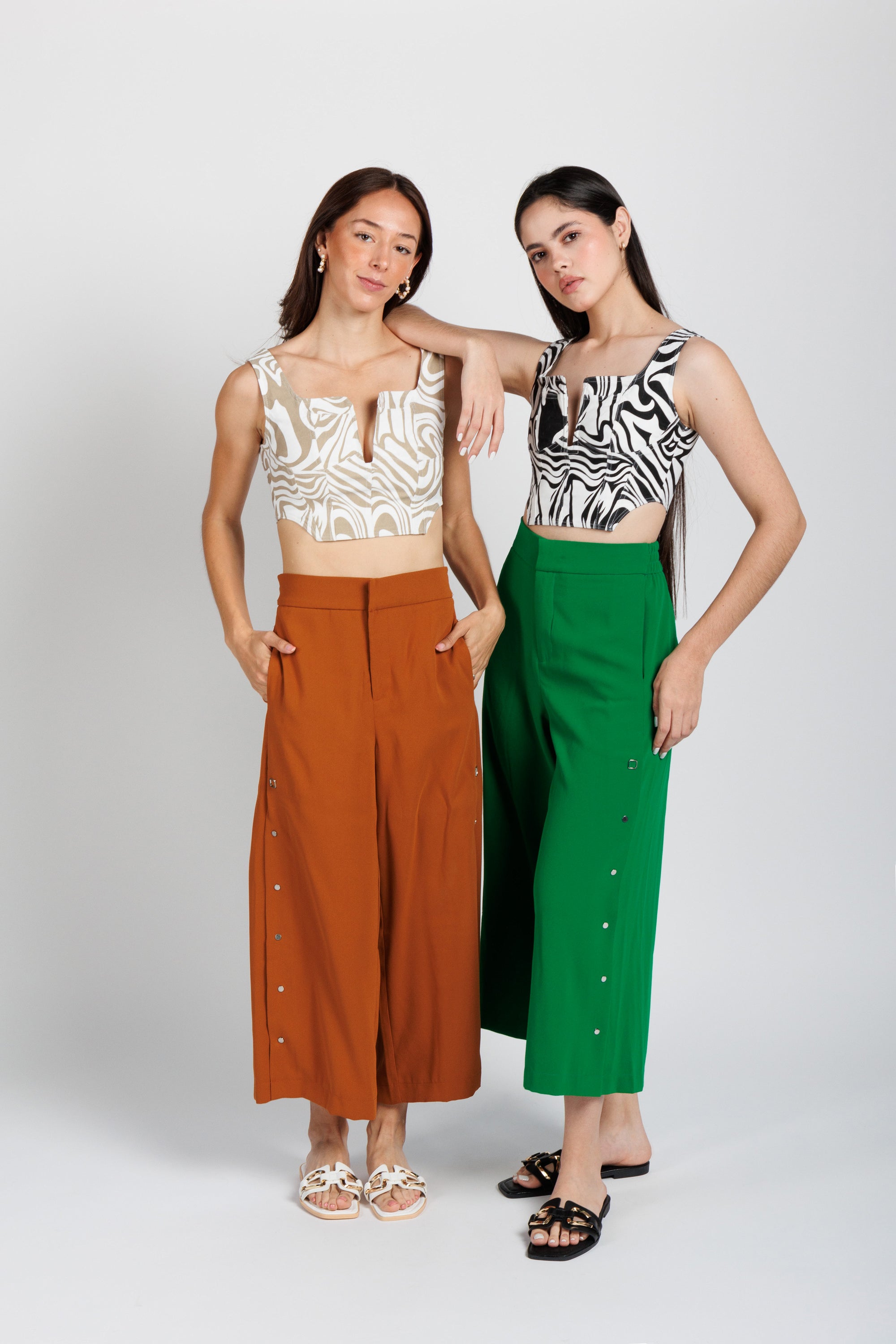 Crop Top Cebra Beige