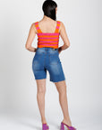 Top Tejido Rosa Naranja
