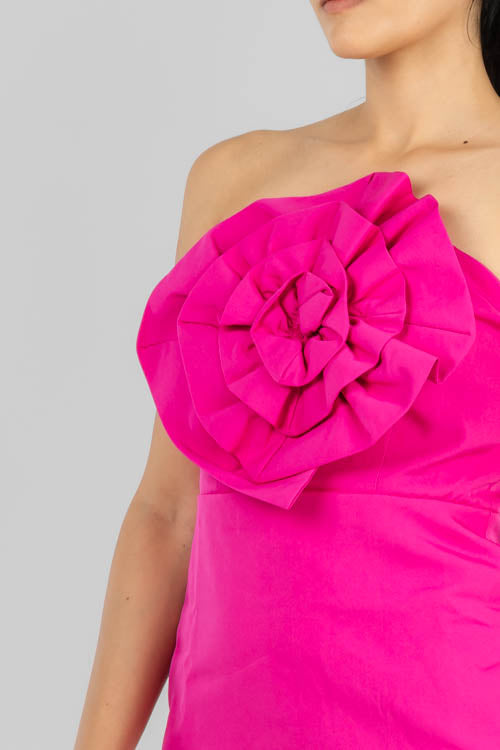 Vestido Flor Strapless
