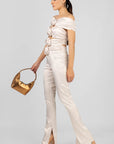 Conjunto Beige con Flores