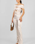 Conjunto Beige con Flores