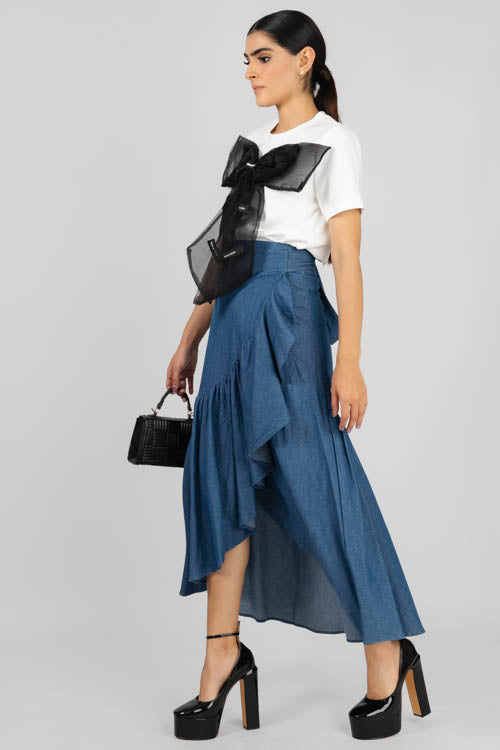 Blusa Blanca con Moño