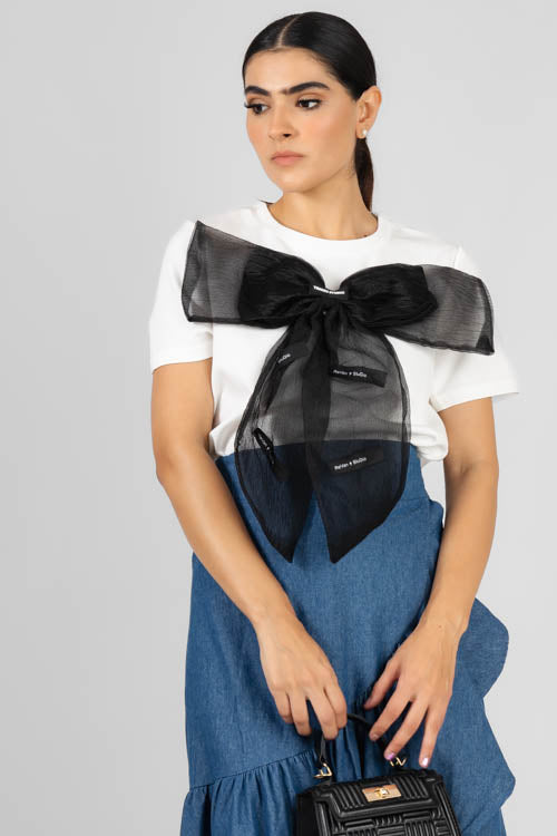 Blusa Blanca con Moño