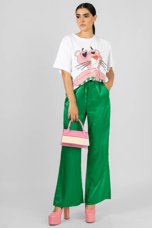 Blusa Pantera Rosa Blanca